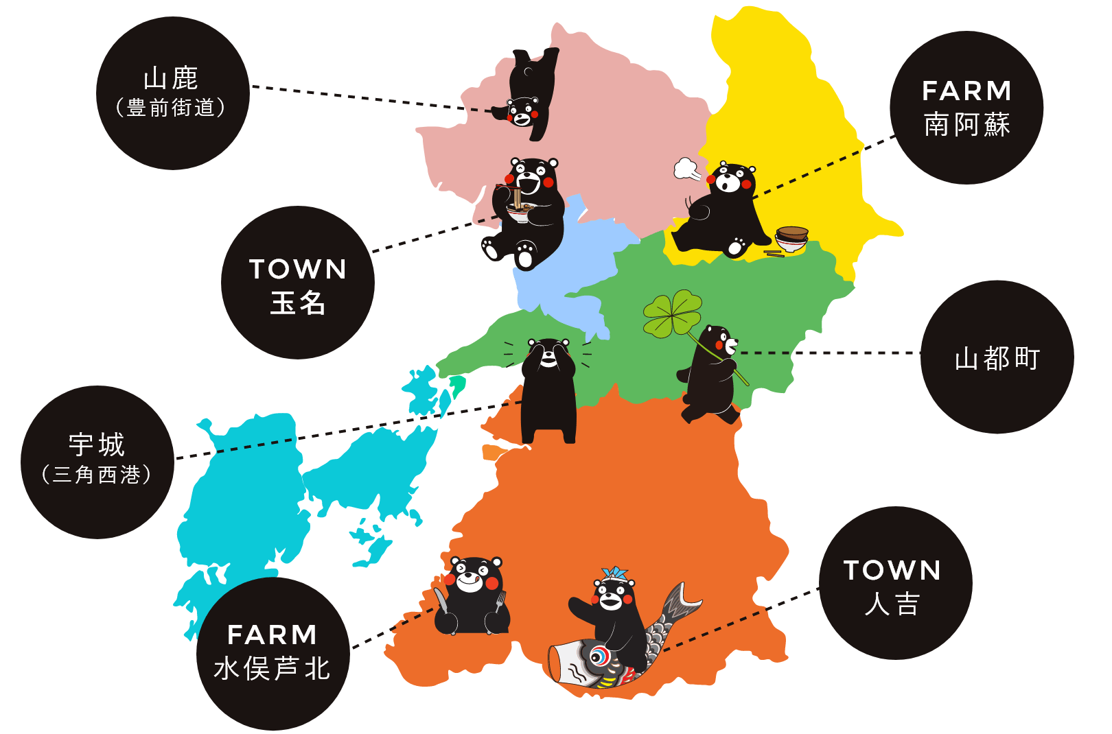 熊本の簡易地図